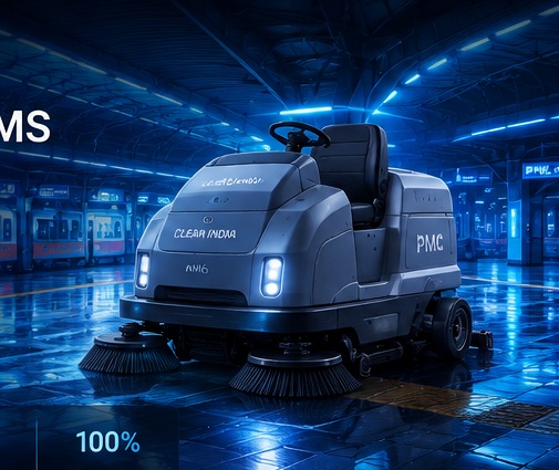 Platform mechanized cleaning machine